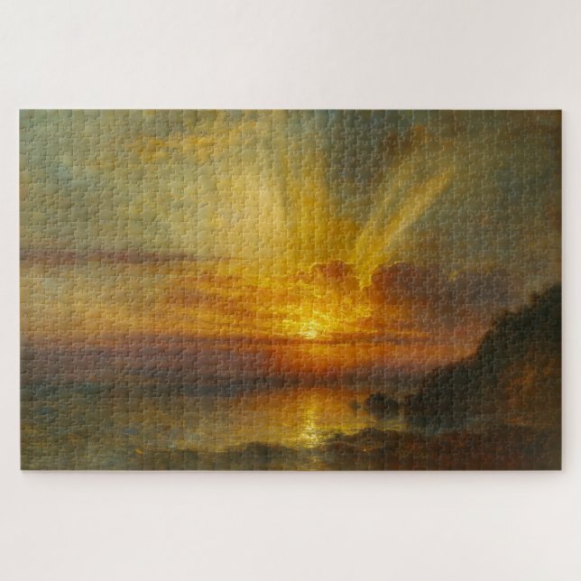 Rompecabezas costero al estilo Turner de amanecer  (Horizontal)