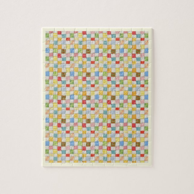 ROMPECABEZAS CRAZY QUILT 8x10 / Crema (Vertical)