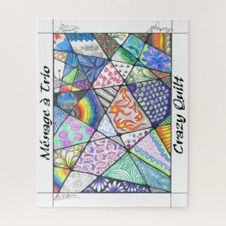 Rompecabezas Crazy Quilt con arte de Menage a Trio