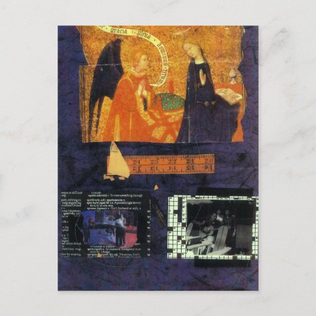 Rompecabezas cruzado y tarjeta postal Angel (Anverso)