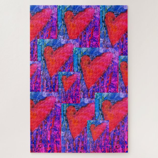 Rompecabezas de 1000 piezas de corazones múltiples (Vertical)