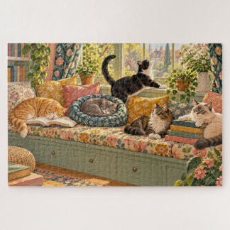 rompecabezas de 1000 piezas de gatos de arte