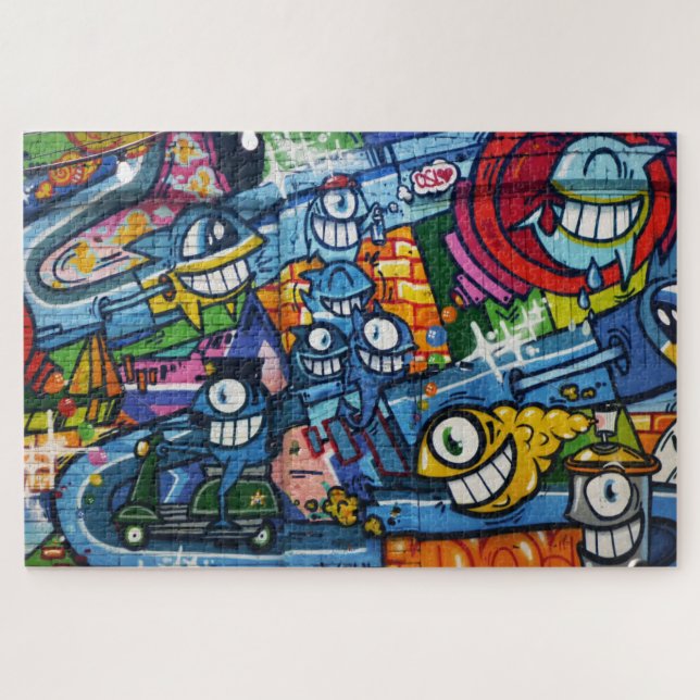 Rompecabezas de 1014 - Divertido arte callejero (Horizontal)