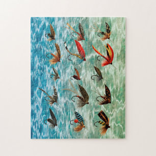 Rompecabezas de 11x14 señuelos de pesca de truchas