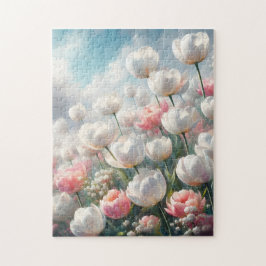 Rompecabezas de 252 Piezas de Tulipanes Blancos y 