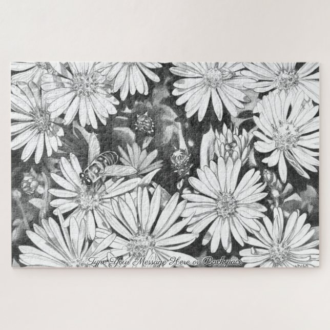 Rompecabezas de abejas melíferos personalizados ro (Horizontal)