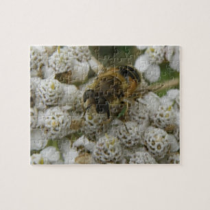 Rompecabezas de abejas y flores