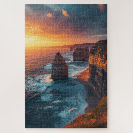 Rompecabezas de Acantilado Costero al Atardecer