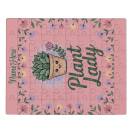 Rompecabezas de Acrílico de la planta de Cute Lady