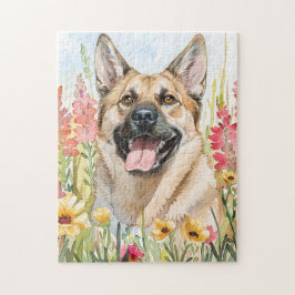 Rompecabezas de Acuarela del Norwegian Elkhound
