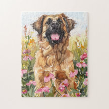 Rompecabezas de Acuarela Leonberger