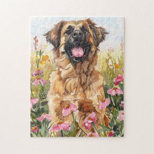 Rompecabezas de Acuarela Leonberger