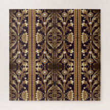Rompecabezas de Adorno Floral Dorado