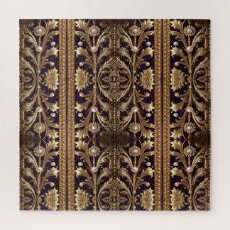 Rompecabezas de Adorno Floral Dorado