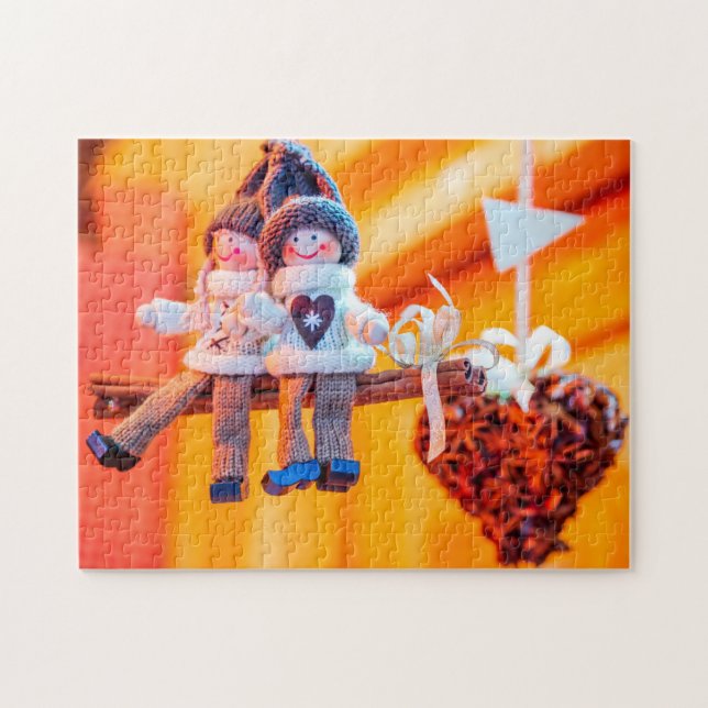 Rompecabezas de adorno navideño (Horizontal)