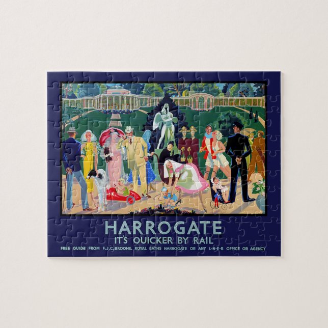 Rompecabezas de afiches de época de Harrogate (Horizontal)