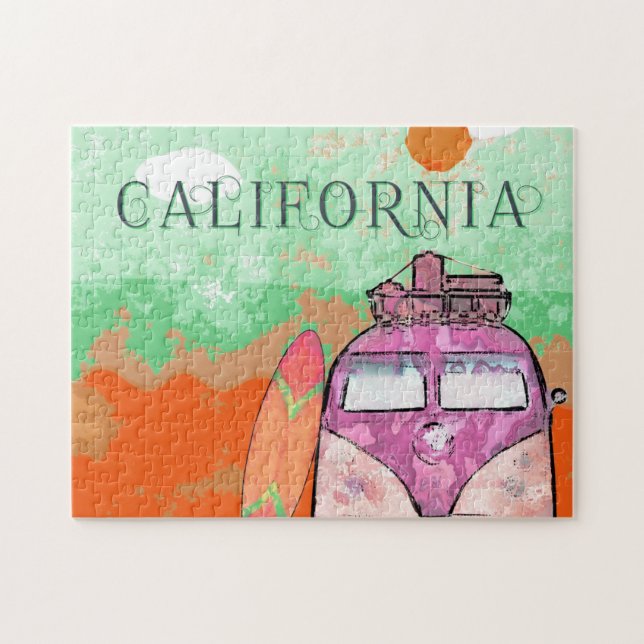 Rompecabezas de afiches de viajes de California (Horizontal)