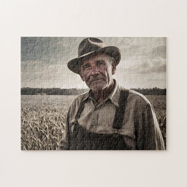 Rompecabezas de agricultores de los años 1930 - Fo (Horizontal)