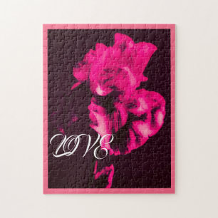 Rompecabezas de amor de Iris rosa