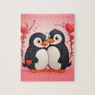 Rompecabezas de amor de pingüino