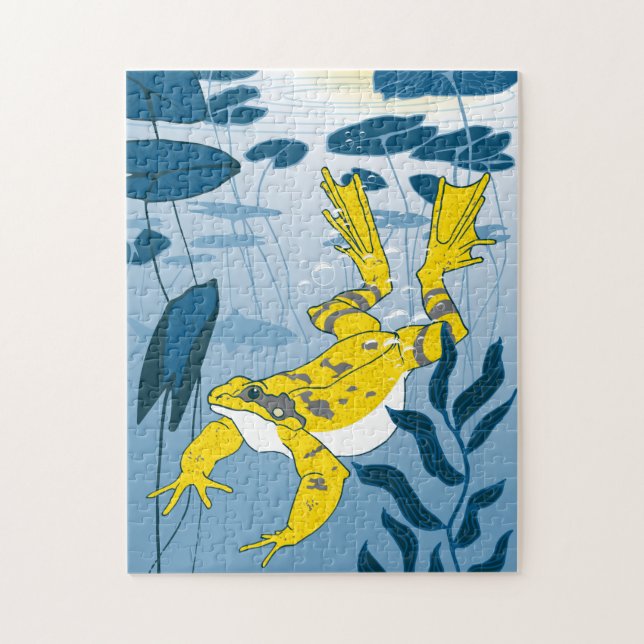 Rompecabezas de anillos de rana de 11x14 para pers (Vertical)