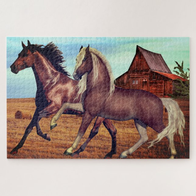 Rompecabezas de Animal de Caballo (Horizontal)