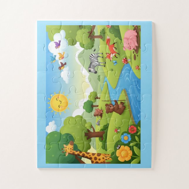 Rompecabezas de Animales de Cuento para Niños (Vertical)