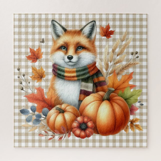 Rompecabezas de animales de otoño (Vertical)