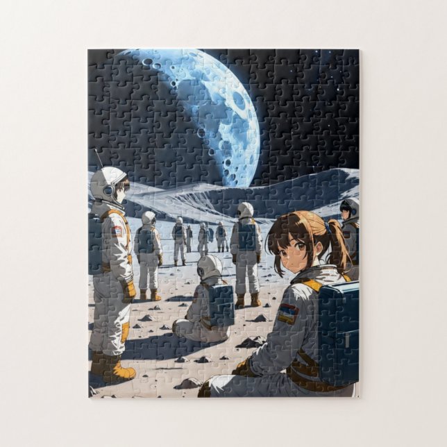 Rompecabezas de Anime en el Espacio (Vertical)