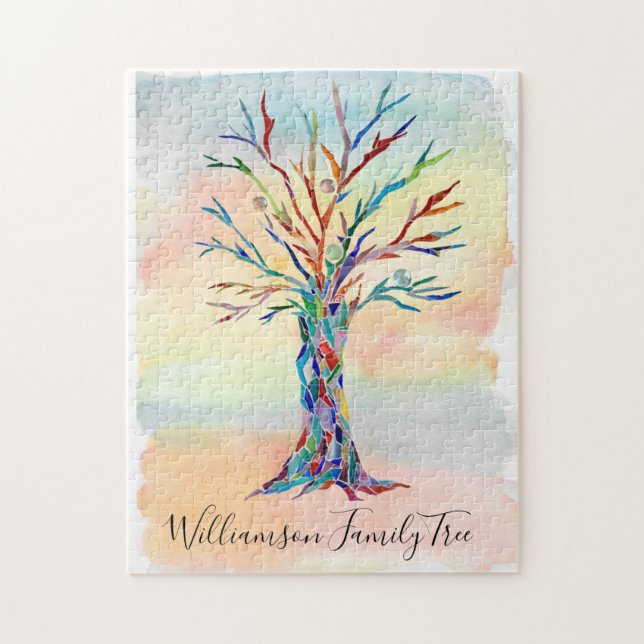 Rompecabezas de árbol de familia de nombres person (Vertical)