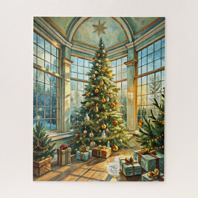 Rompecabezas de árbol de Navidad (Vertical)