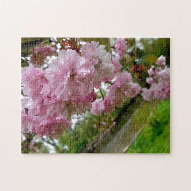 Rompecabezas de árbol rosa claro creativo (Horizontal)