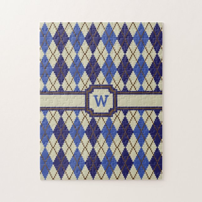 Rompecabezas de arglo de argala azul (Vertical)