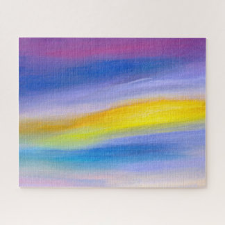 Rompecabezas de Arte Abstracto Moderno Violeta y R