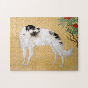 Rompecabezas de arte asiático vintage de Borzoi