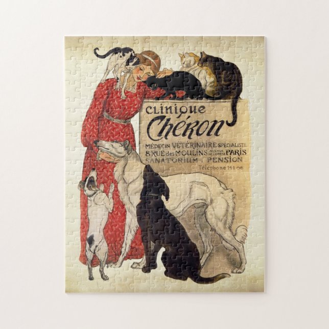 Rompecabezas de Arte Borzoi Antiguo (Vertical)