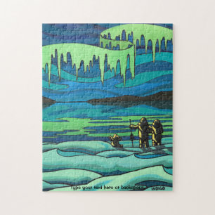 Rompecabezas de arte canadiense paisaje de inviern