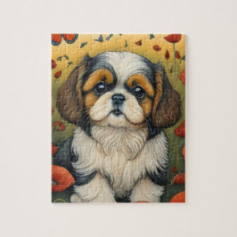 Rompecabezas de arte chihtzu puppy crayon