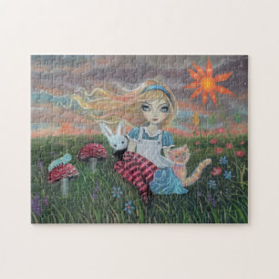 Rompecabezas de arte de fantasía de Alicia en el p