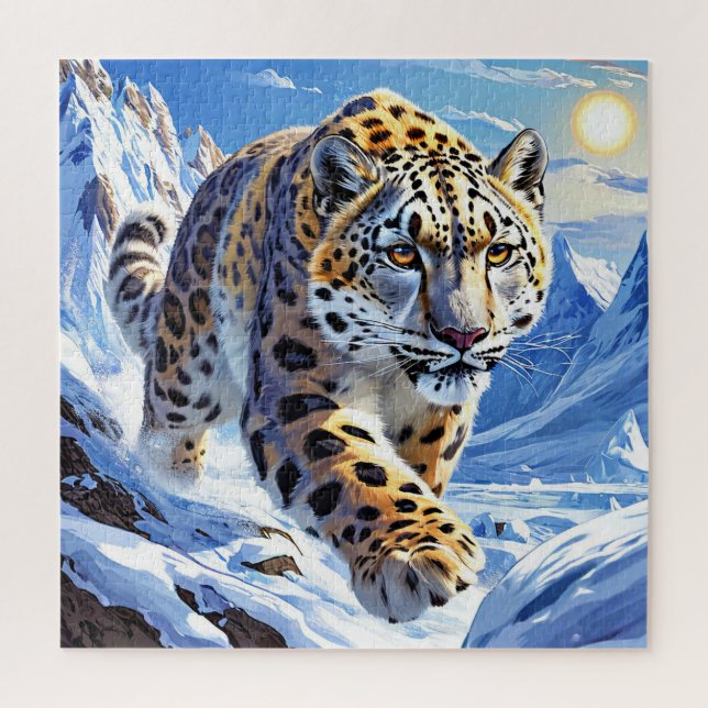 🧩 Rompecabezas de Arte de Fauna del Leopardo de l (Vertical)