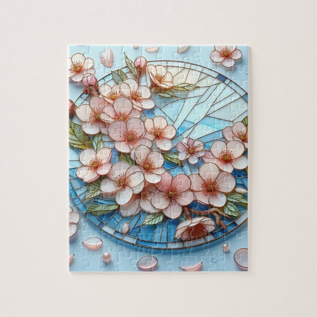 Rompecabezas de arte de flor de cerezo (Vertical)