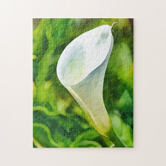 Rompecabezas de arte de flores de Calla blanca (Vertical)
