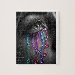 Rompecabezas de Arte de Ojo Gótico Lágrimas Joyada