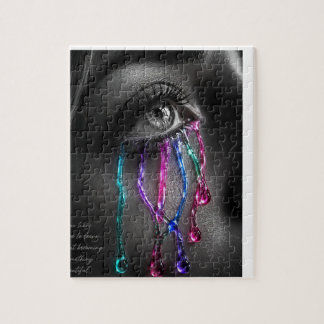 Rompecabezas de Arte de Ojo Gótico Lágrimas Joyada