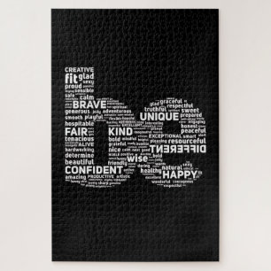 Rompecabezas de arte de palabras motivacionales - 