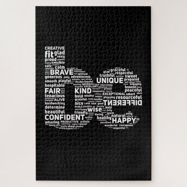 Rompecabezas de arte de palabras motivacionales -  (Vertical)