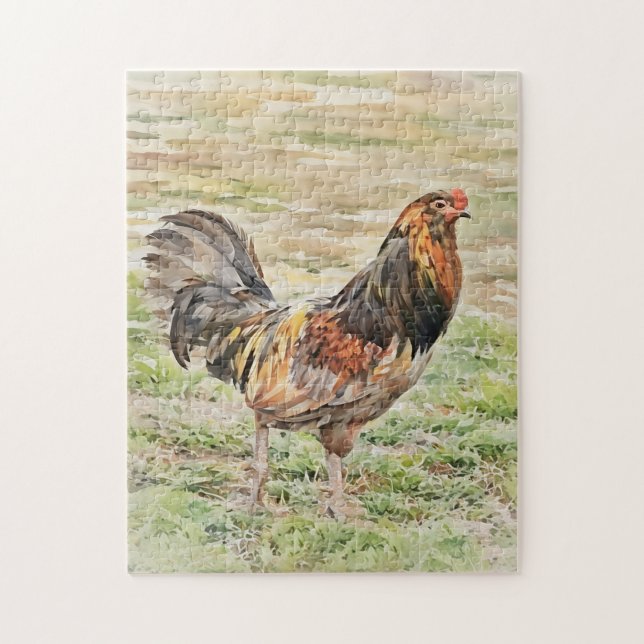 Rompecabezas de arte de pollo en la cordillera del (Vertical)