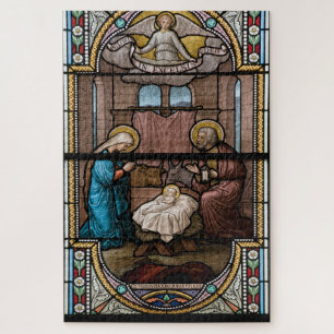 Rompecabezas de arte de vidrio manchado de la Nati