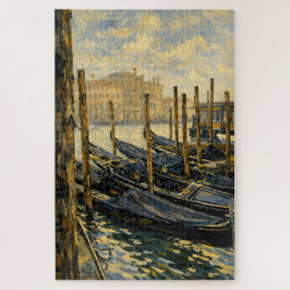 Rompecabezas de arte estilo Van Gogh de góndola do