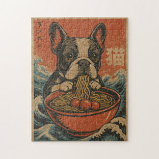 Rompecabezas de Arte Japonés Vintage de Bulldog Fr